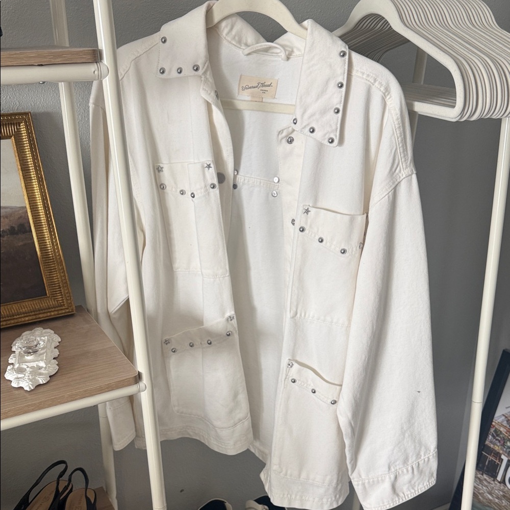Universal Thread White Utility Jacket with Studs - image 1